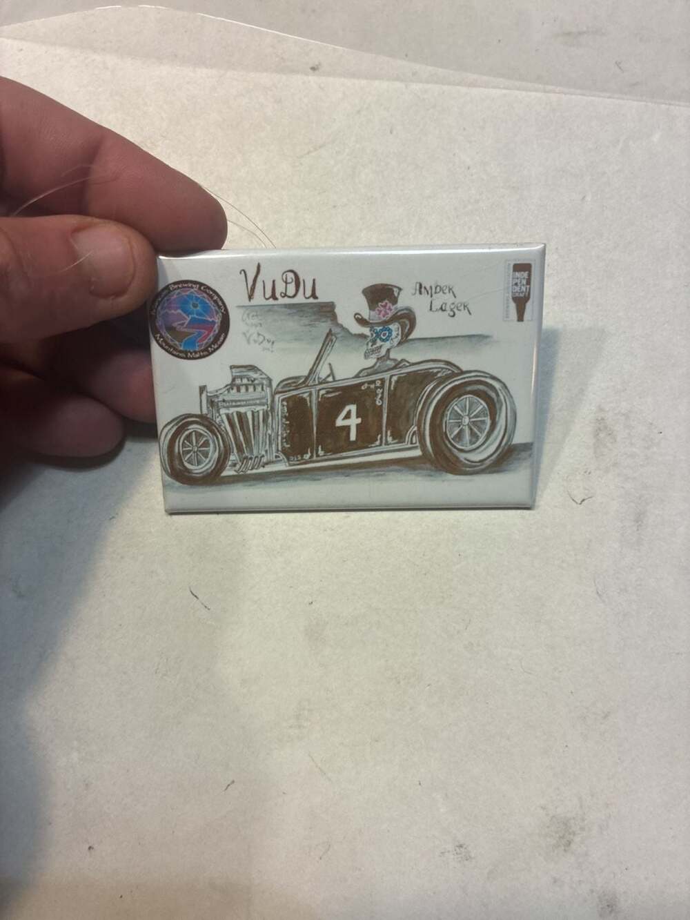 Ninkasi Brewing Company VuDu Amber Lager Hot Rod Magnet